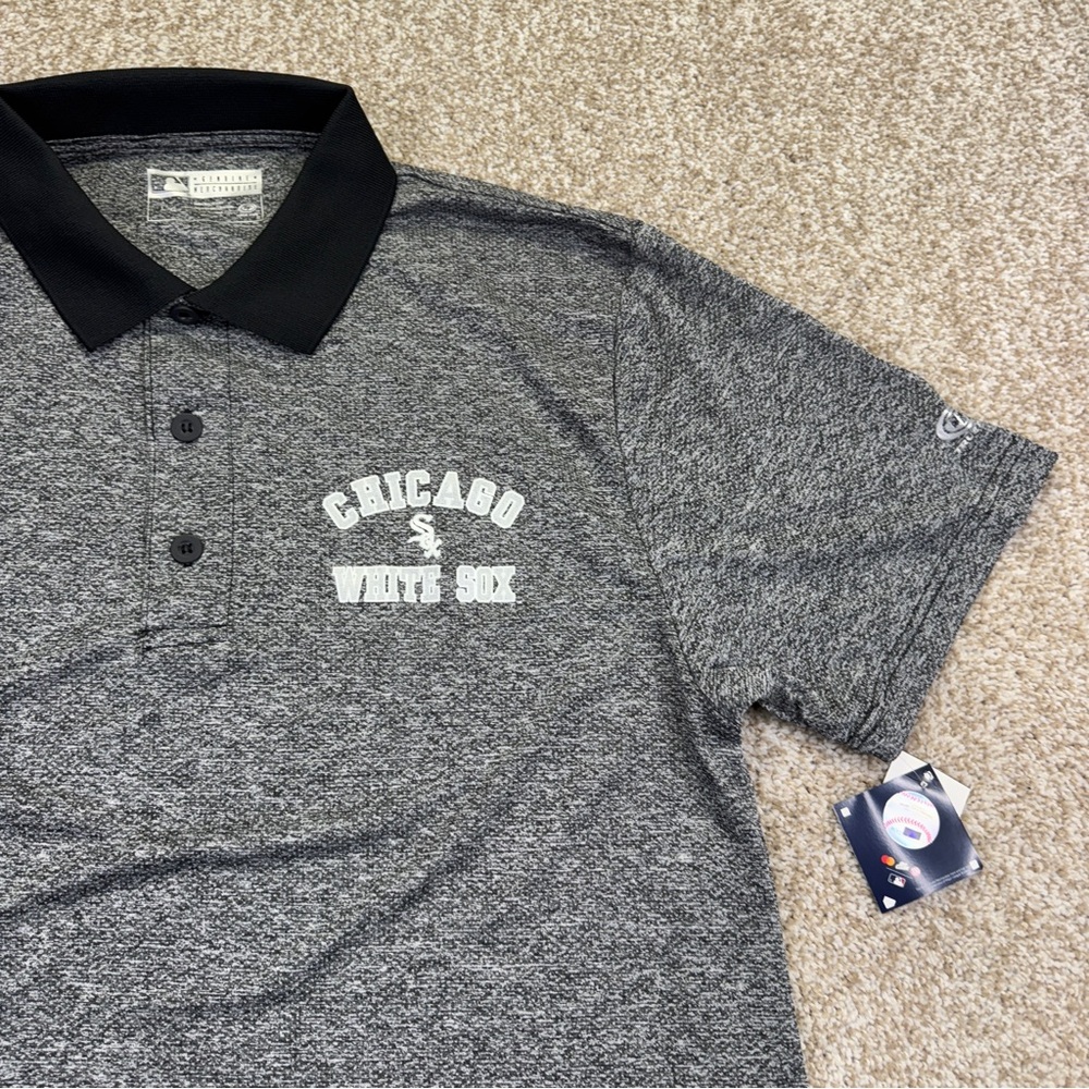 NWT Chicago White Sox Gray Polo Shirt men’s size L Genuine Merchandise